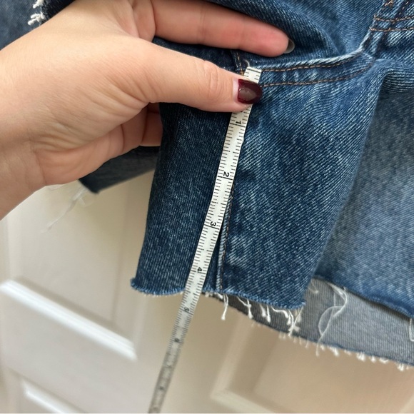 NWTMadewell The curvy brynn long short blue Jean Shorts 33 - Picture 4 of 11